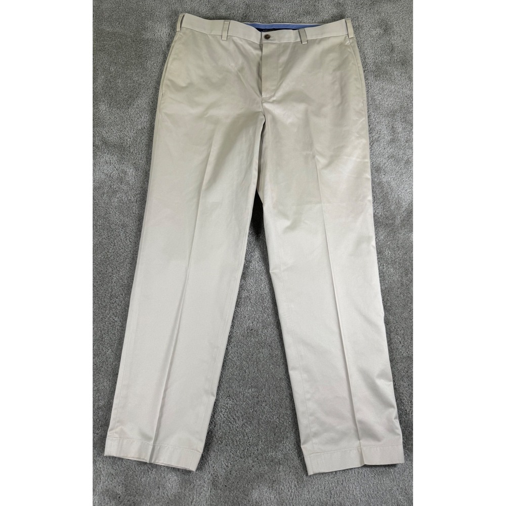Brooks Brothers Mens 36x32 Light Weight Advantage Chino Clark Fit Khaki Pants
